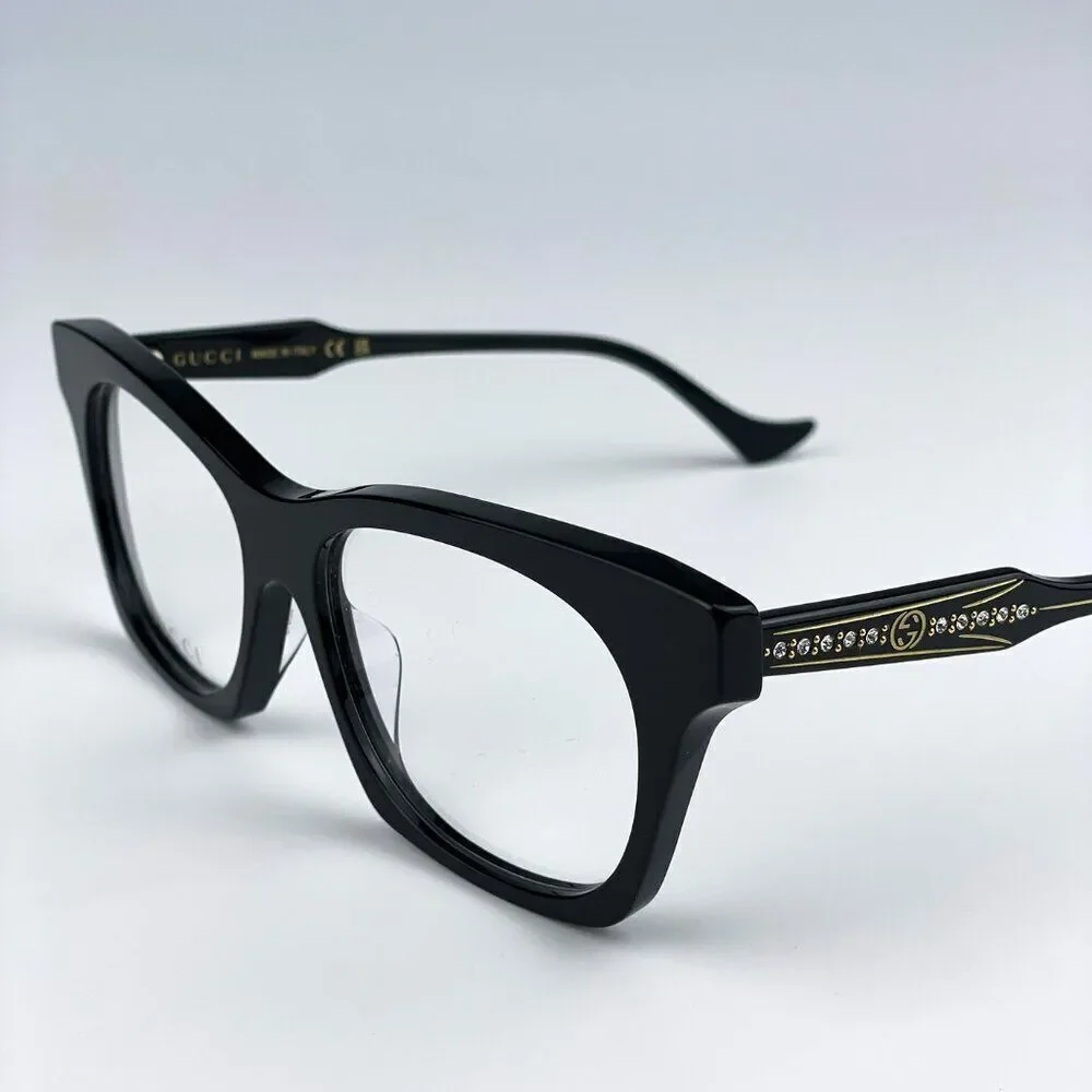 SALE! NEW Gucci GG1299O 001 Black Square Women Eyeglasses